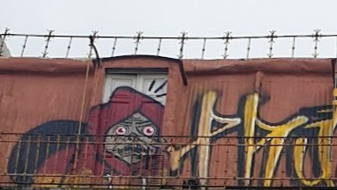 Street art Pixação Gemeos in Graça, Lisbon
