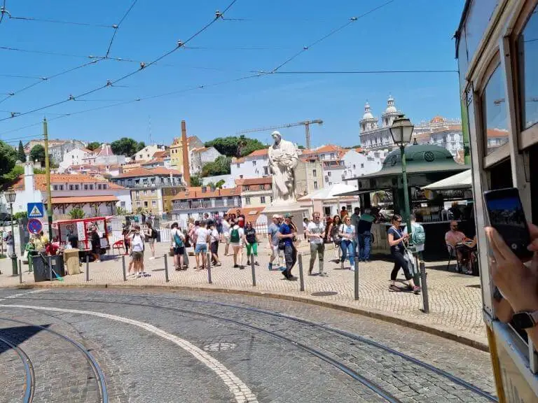 Tingstrup on Tram 28 through Lisbon is