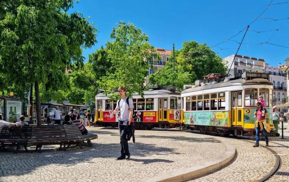 Tram 28 in Lisbon Graca