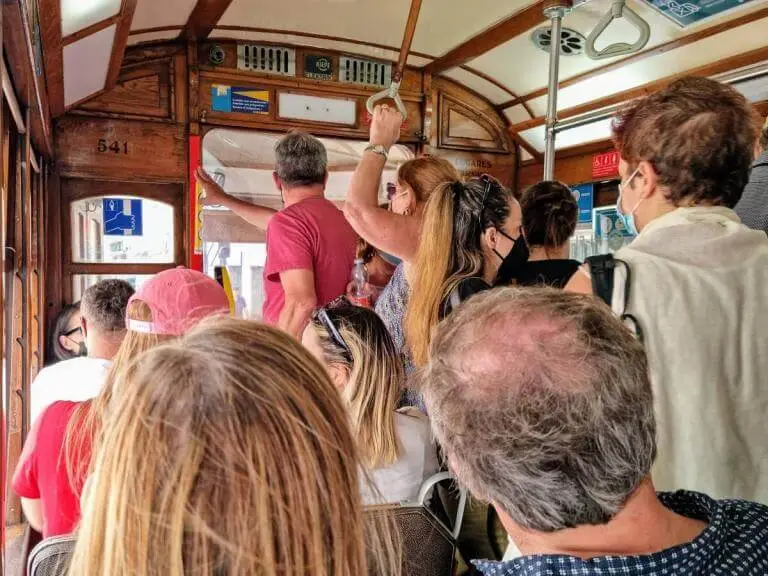 Tingstrup on Tram 28 through Lisbon is