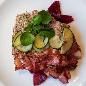 From Tings Lounge Christmas menu. Leverpostej med surt & bacon. The only place in Lisbon to get Traditional Danish Christmas Lunch.