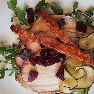 From Tings Lounge Christmas menu. Flæskesteg med sprød svær. The only place in Lisbon to get Traditional Danish Christmas Lunch.