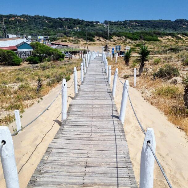 Wooden Path from Princesa in Caparica to the parking.