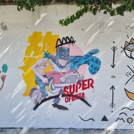 Street art by Bisner in Graça, Lisbon