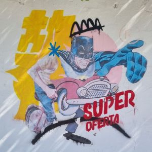 Urban art 1 minute from Tings Lisbon, in happening Graça. Next to the best view point